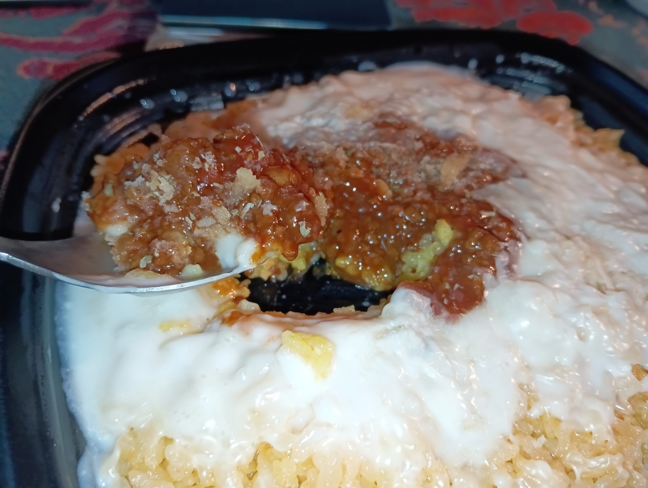 スプーンですくったところ